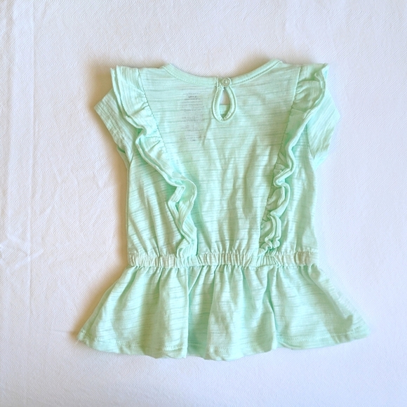 mixed brands tunic peplum top with leggings outfit set 6-12 months baby girl - Picture 5 of 7